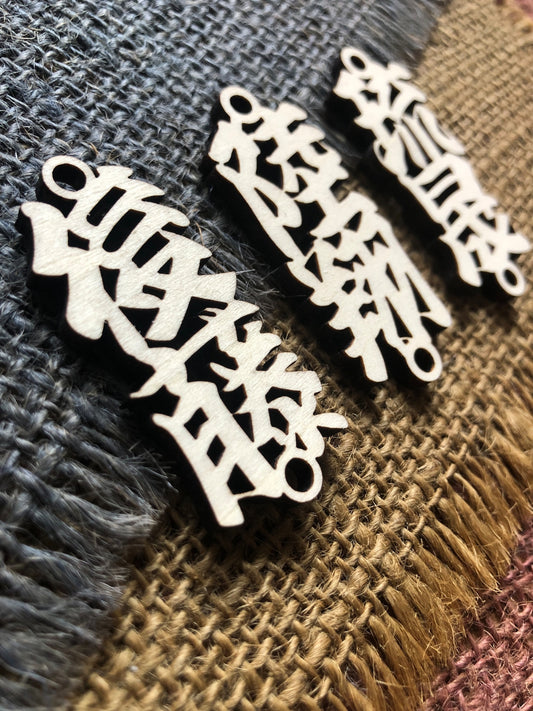 千代掛け 木製ネームプレート 祭り 漢字 ひらがな（Mサイズ）