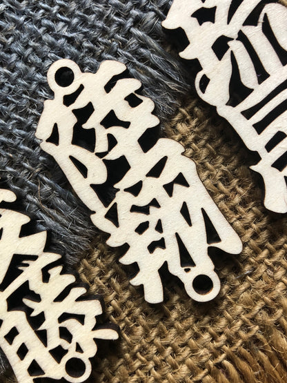 千代掛け 木製ネームプレート 祭り 漢字 ひらがな（Mサイズ）